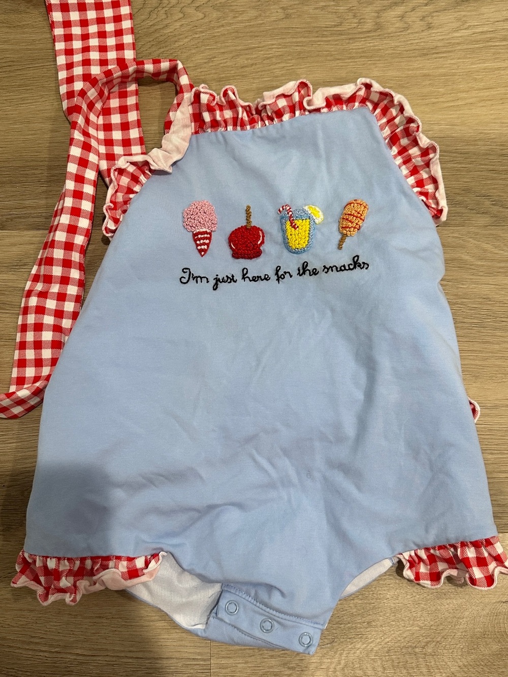 Southern Darlin Smocks Fair Snacks romper